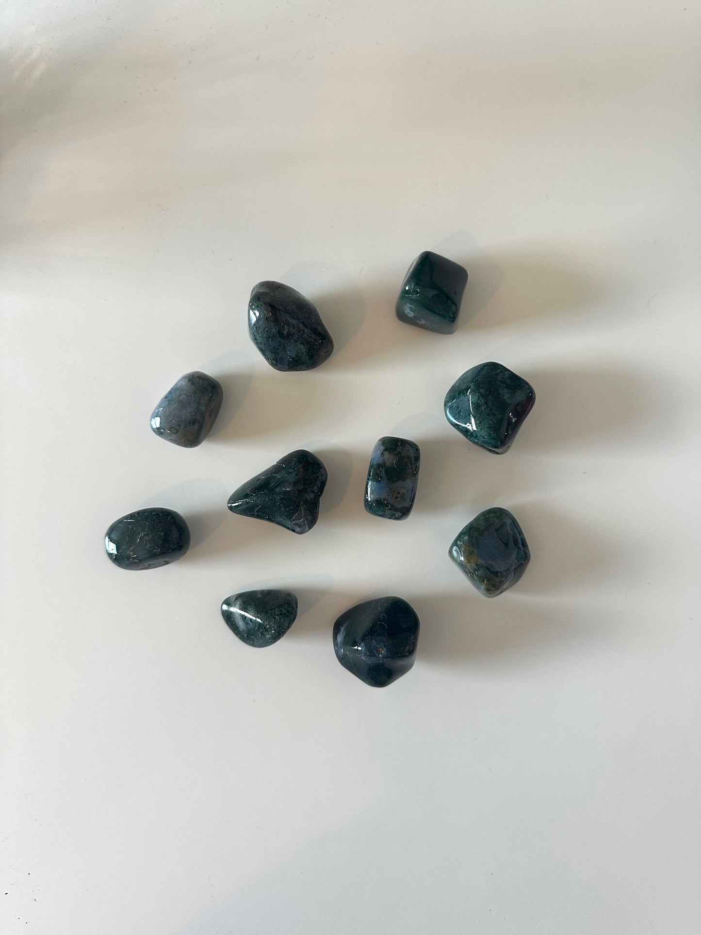 Green Moss Agate Tumble Stones